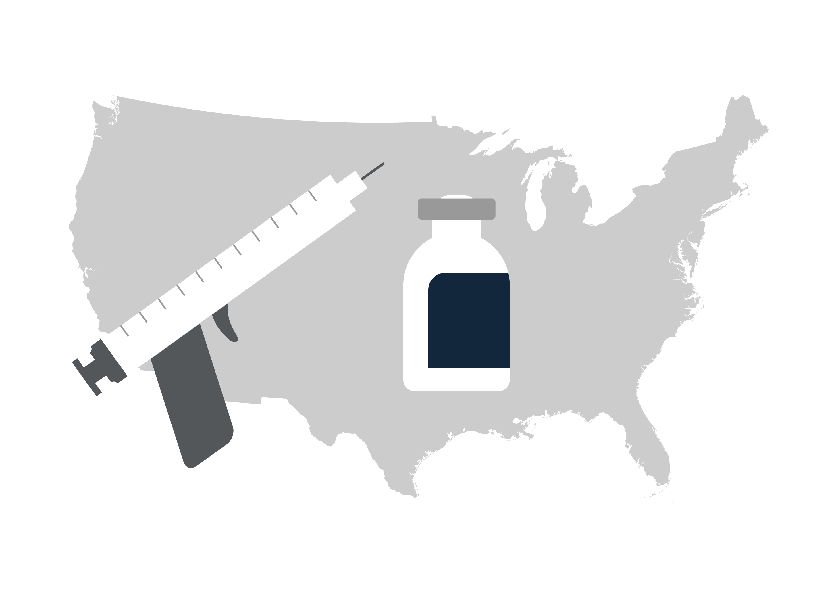 Image of the united states and a shot representing step 3 of BVDV prevention