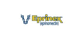 Yellow and blue logo that reads Eprinex eprinomectrin