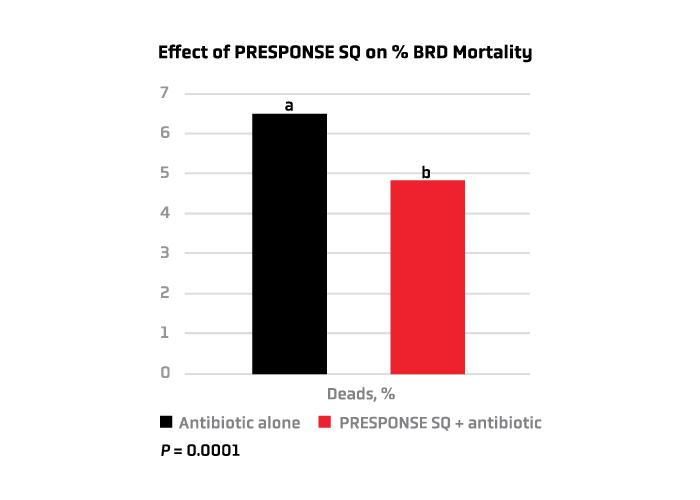 Effect of Presponse SQ on BRD Mortality