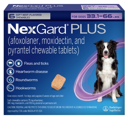 Package of 6 doses of NexGard Plus