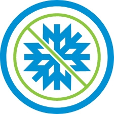 Icon of a snowflake within the "no" symbol