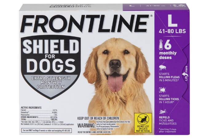 Package of Frontline Shield for Dogs
