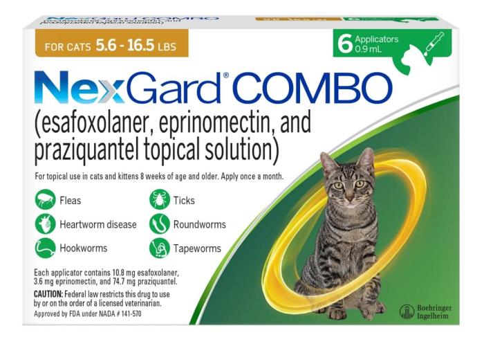 A package of 6 doses of NexGard Combo