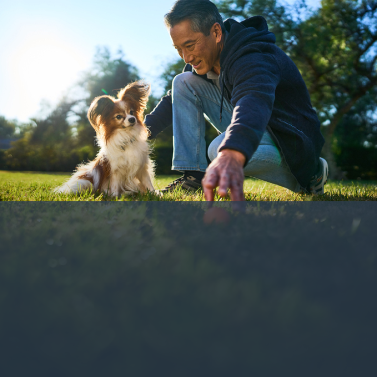 Man with dog