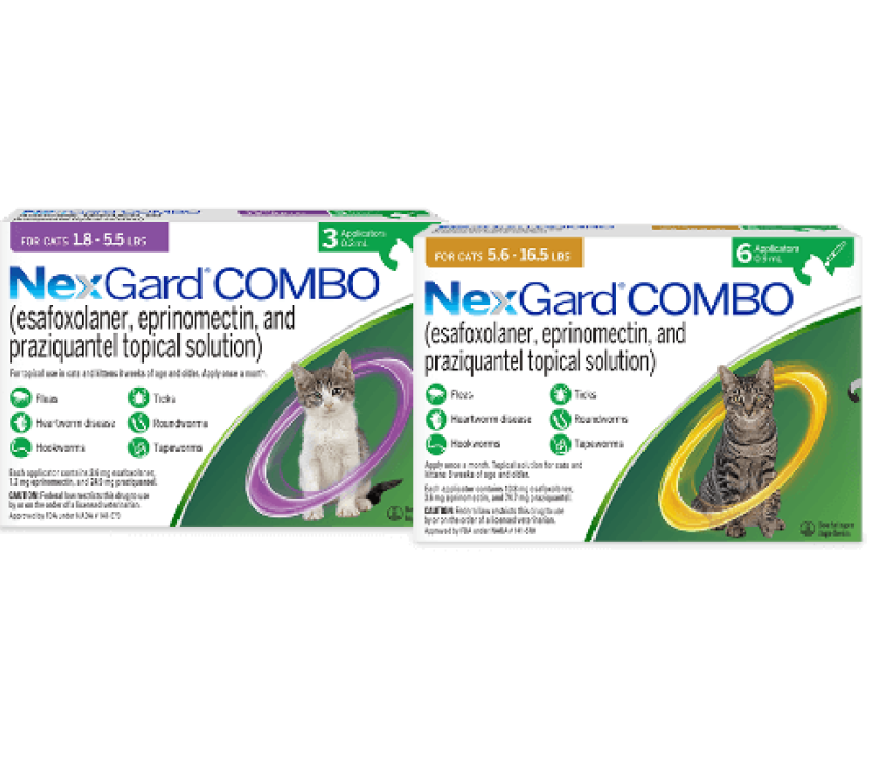 Two packages of NexGard Combo