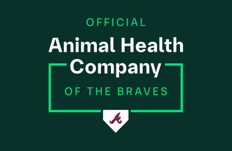 Text graphic reading 'Official Animal Health Company of the Braves'