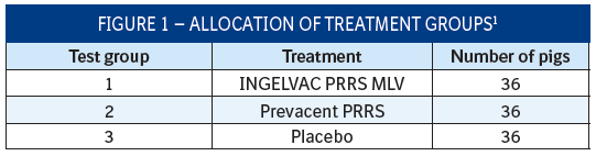 Figure 1 table showing the Allocation of Treatment Groups